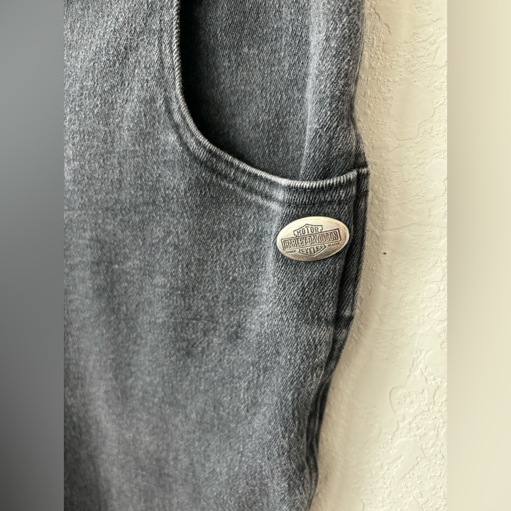 Harley Davidson Embroidered Skinny Jeans size 2 - Picture 3 of 6
